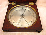 Large 19th century Dollond mahogany cased surveyors compass.